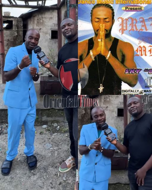 Mr. Lucky Udu, a storyteller, finds Singer, Sky B In Port Harcourt Where He's Currently Living In A One-room Apartment With His Wife And Five Children. He Reveals that the Talented Artist Who Currently Doesn't Even Own A Phone Is Going Through A Lot And Needs Help To Bounce Back