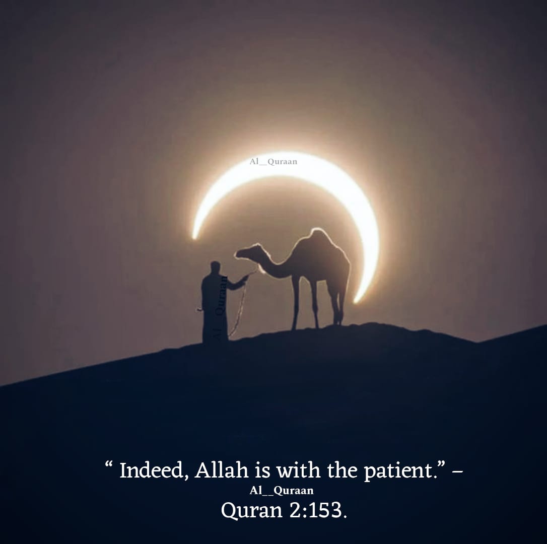 Indeed, Allah is truly with those who are patient.” -Al Qur’aan [2:153]