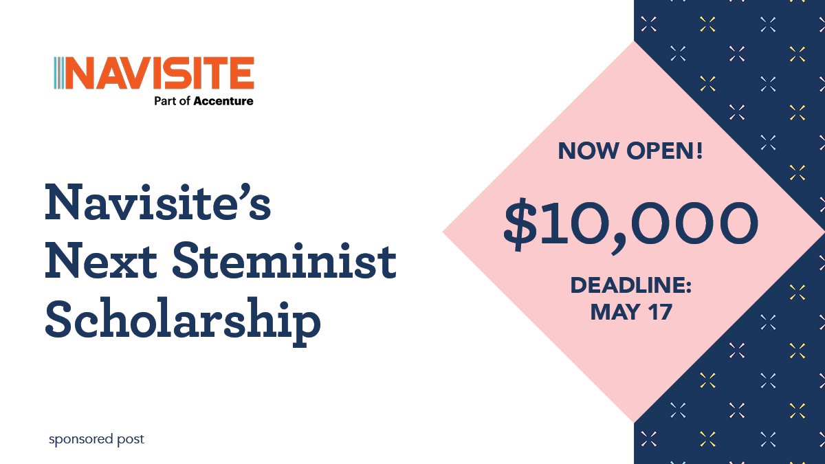 @Navisite, part of Accenture, is awarding three $10,000 Navisite’s Next Steminist Scholarships to women pursuing careers in eligible #STEM fields. If that’s you, don’t miss out! Learn more and apply at hubs.ly/Q02w85Y00! #NaviGivesBack #NavisitesNextSteminist