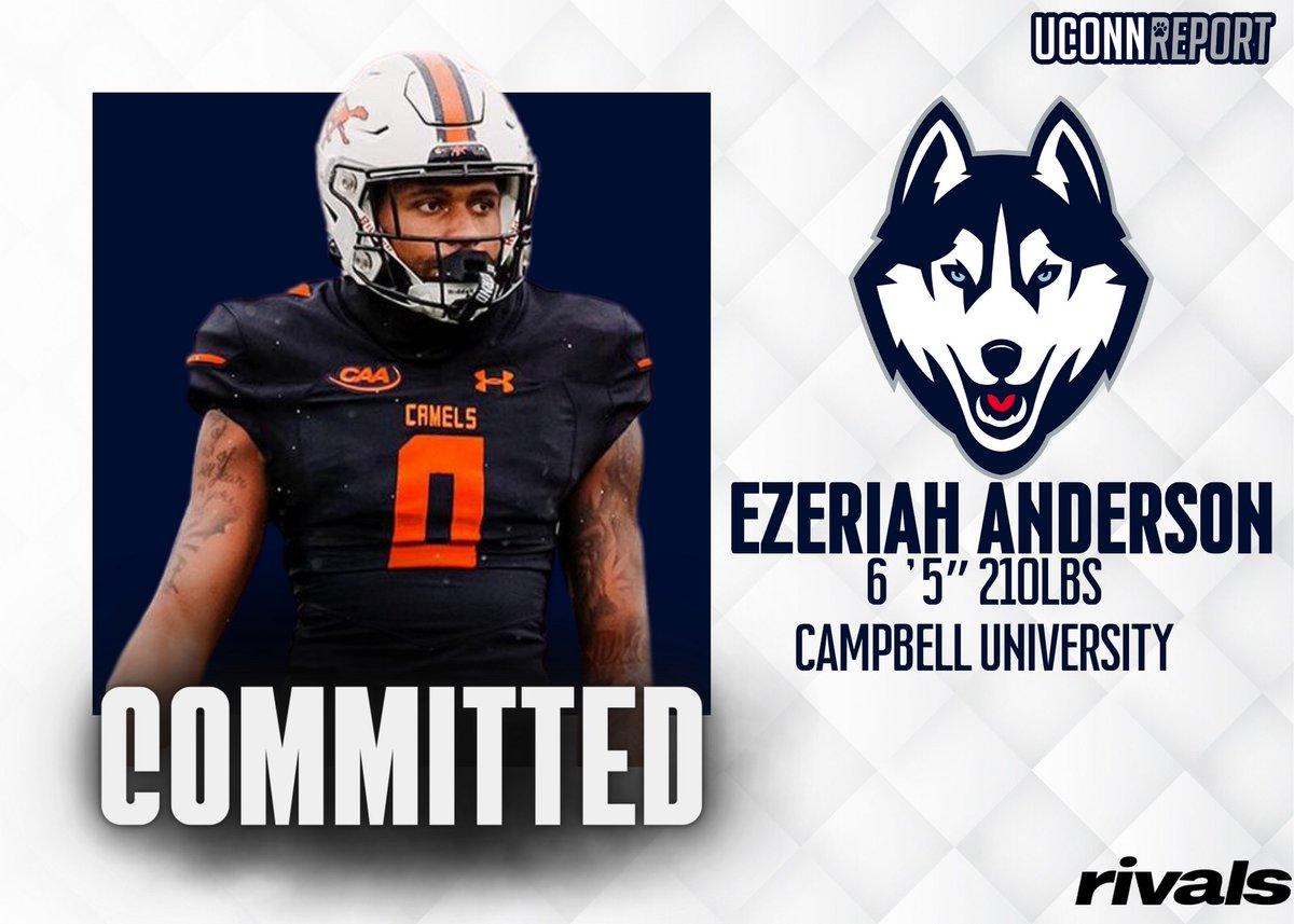 Former #IowaState / #Campbell WR @ez_anderson has committed to #UConn Football per his Instagram. Hauled in 21 rec. for 307yds and 1 touchdown last season. 👉 bit.ly/3yhrjQ3