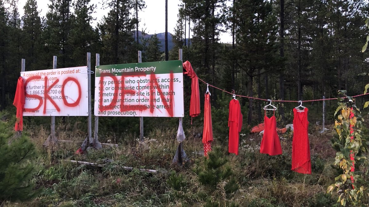 In support of Red Dress Day! 
Every day.

Was visiting #TinyHouseWarriors Protection camp, September 2019

#SKODEN
⁦@Terrilltf⁩ ⁦@SherryPictou⁩ 
⁦@RussDiabo⁩