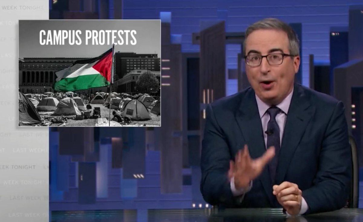 John Oliver with his 'Forget About It' chain is about as close to possible MSM fairness to protestors.