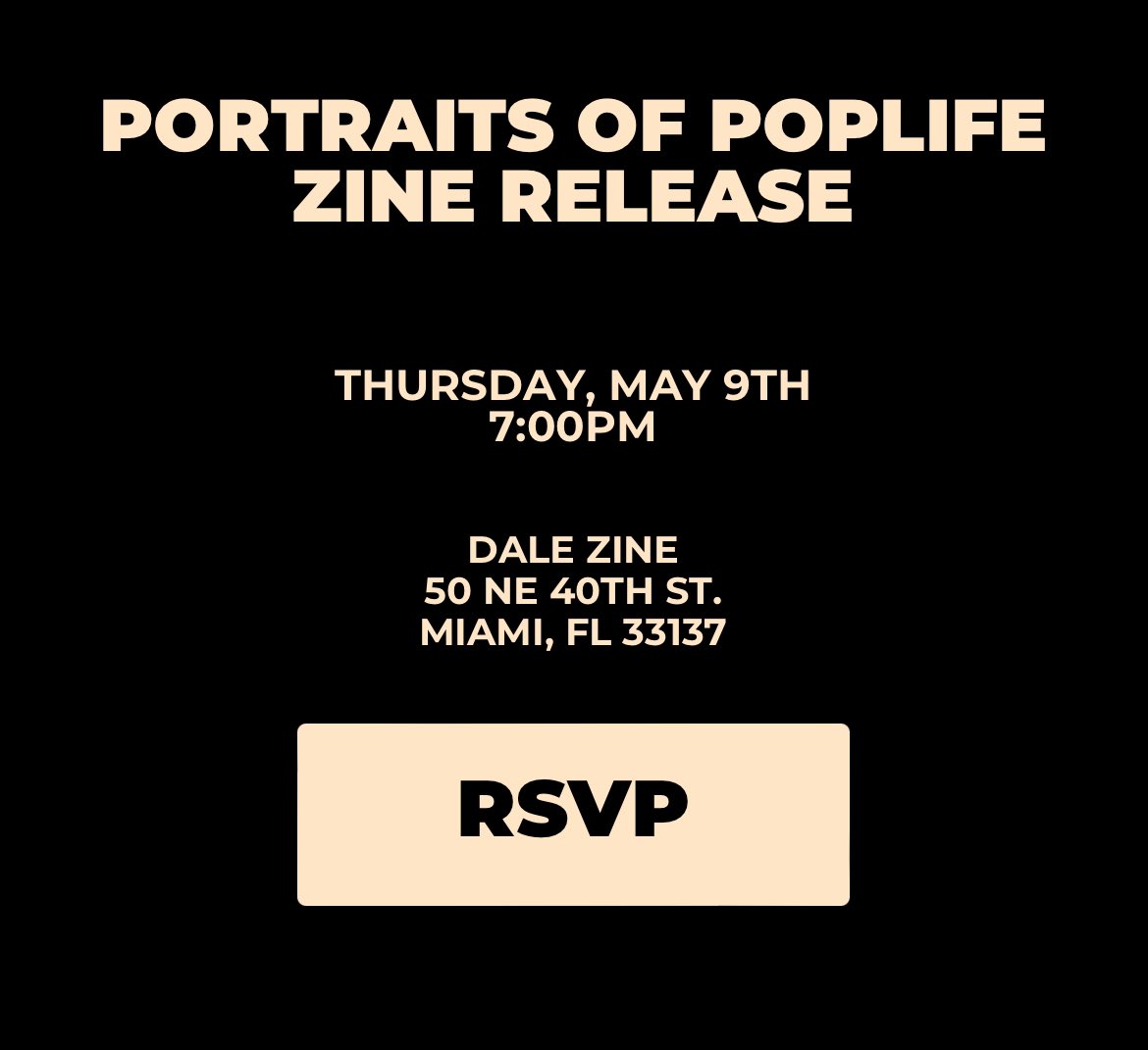 #May9 Portraits of Pop Life — #Miami #Rsvp >> thepopzinerelease.splashthat.com