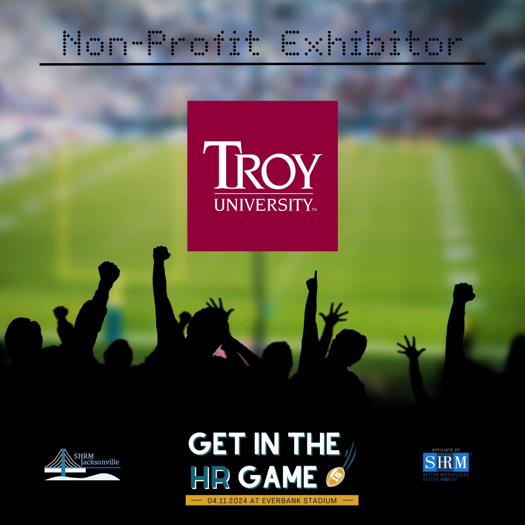 Thank you to Troy University for being a sponsor at the #SHRMJax24 annual conference! 🏆

#GetInTheHRGame #SHRMJacksonville #HRFlorida #HRMatters #AwardWinning