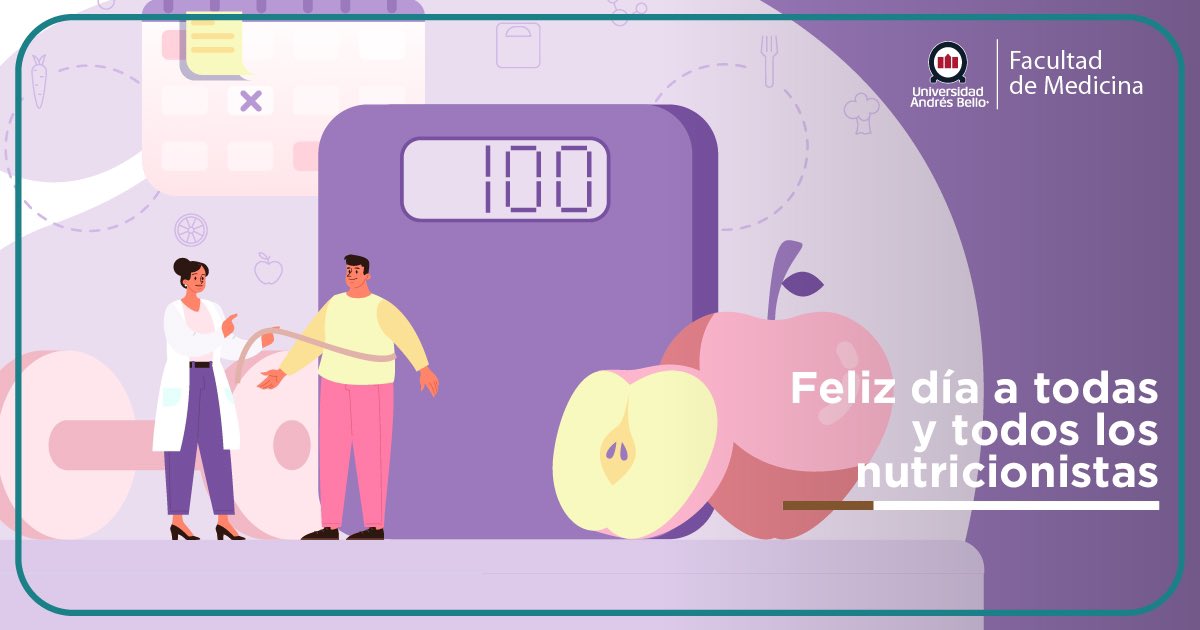 En la @uandresbello, queremos desear un muy feliz día del y la Nutricionista a todos nuestros estudiantes, alumni y académicos de la carrera de Nutrición y Dietética. 🫀 ¡Gracias a todos nuestros profesionales que ayudan a mantener una buena calidad de vida promoviendo una