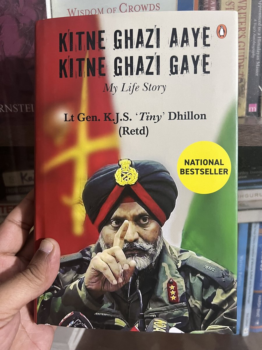 📚 Exploring 'Kitne Ghazi Aaye, Kitne Ghazi Gaye' by Lt Gen KJS 'Tiny' Dhillon (Retd) 🌟

1/ Just unboxed a compelling read! This autobiography opens a window into the life of Lt Gen Dhillon, who has notably served in J&K and the North-East of India. #MilitaryHistory #BookLovers