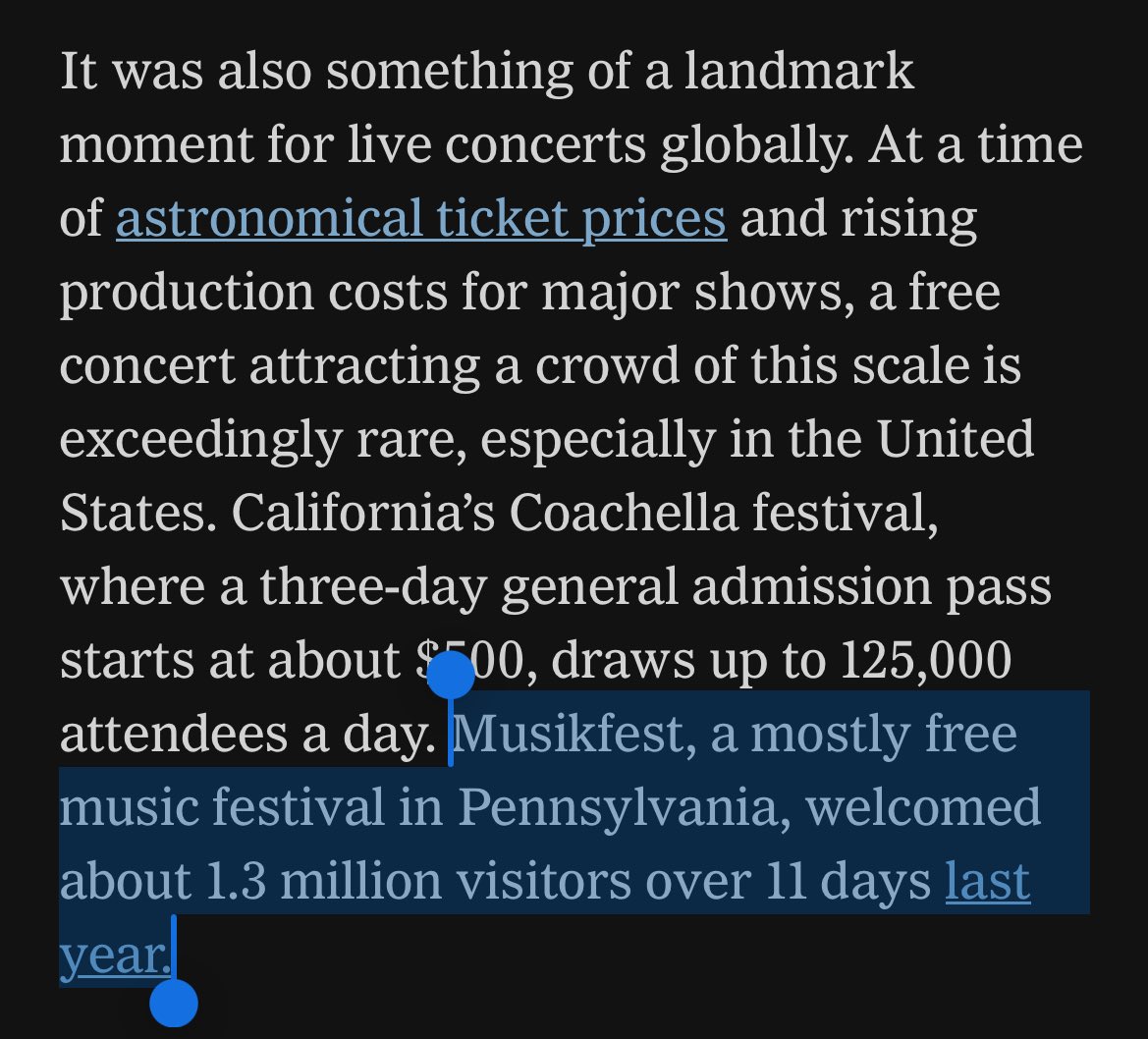 Nice shoutout to @Musikfest in the @nytimes today: nytimes.com/2024/05/05/art…