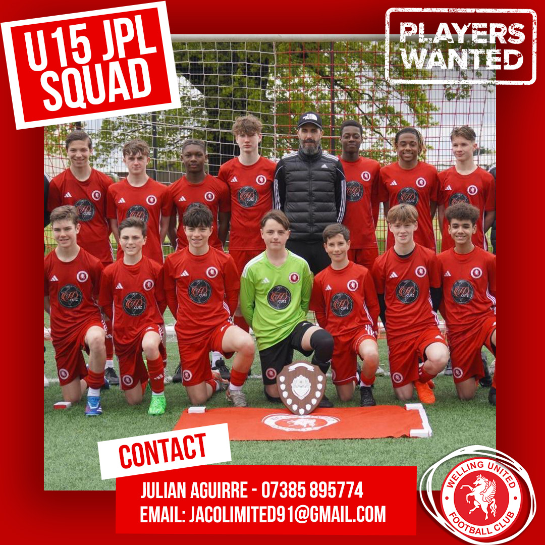 🚨 PLAYERS WANTED We're on the look out for players for our brand new U15 JPL squad for the 2024/25 season. Get in contact with coach Julian Aguirre 👇 📧 jacolimited91@gmail.com 📞 07385895774