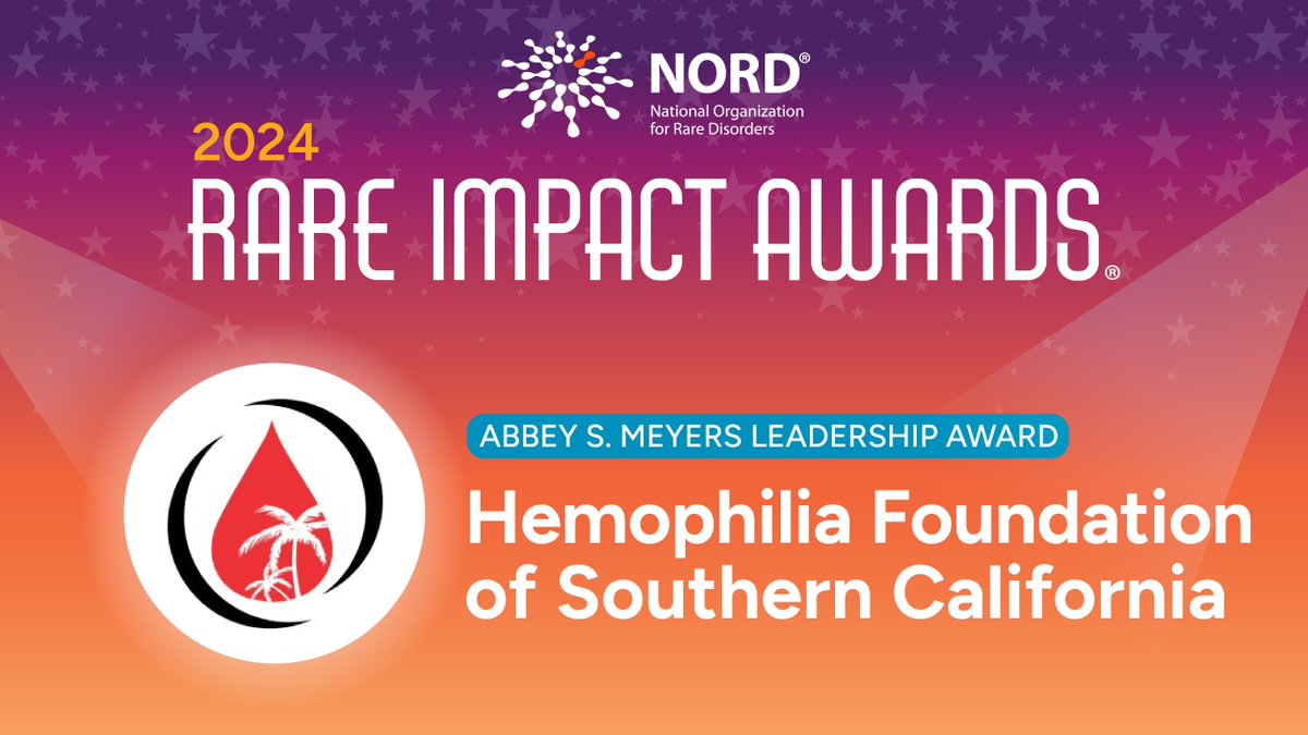 We're proud to spotlight the winner of the Abbey S. Meyers Leadership Award at this year's #RareImpactAwards, @HemoSoCal! This 70-year-old organization fosters critical engagement among Spanish-speaking communities affected by bleeding disorders. More: rareimpact.org