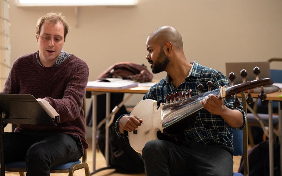 Philharmonia Orchestra (@philharmonia) on Twitter photo Ahead of next Saturday's performance at the Queen Elizabeth Hall, we speak to some of our musicians who have been working closely with <a href="/Soumik_Datta/">Soumik Datta / Arts</a> as part of his residency with the Philharmonia.
Hear from violinist Adrián Varela, cellist Karen Stephenson, and percussionist Ahead of next Saturday's performance at the Queen Elizabeth Hall, we speak to some of our musicians who have been working closely with <a href="/Soumik_Datta/">Soumik Datta / Arts</a> as part of his residency with the Philharmonia.
Hear from violinist Adrián Varela, cellist Karen Stephenson, and percussionist