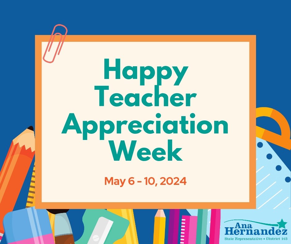 On #NationalTeacherAppreciationWeek, we recognize & thank our amazing teachers — especially those in #HD143 — for their dedication to uplifting students. Your tireless efforts & caring hearts profoundly impact our students, our community, & our future. Thank you, teachers!✏️🍎📚