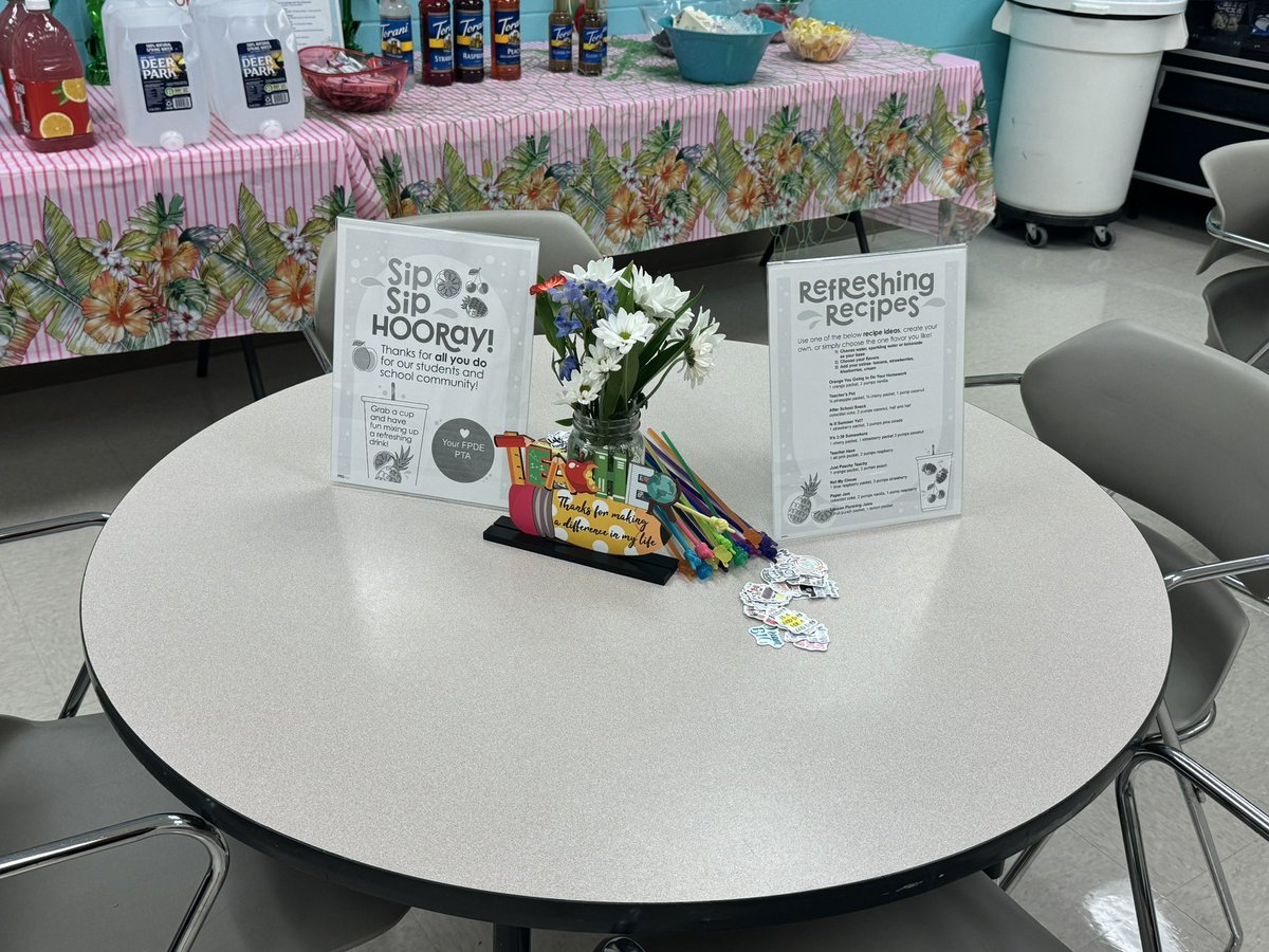 Happy Teacher Appreciation week <a href="/FPDES/">Forest Pines Drive</a> ! We hope you all enjoy the beverage bar in the teacher lounge!