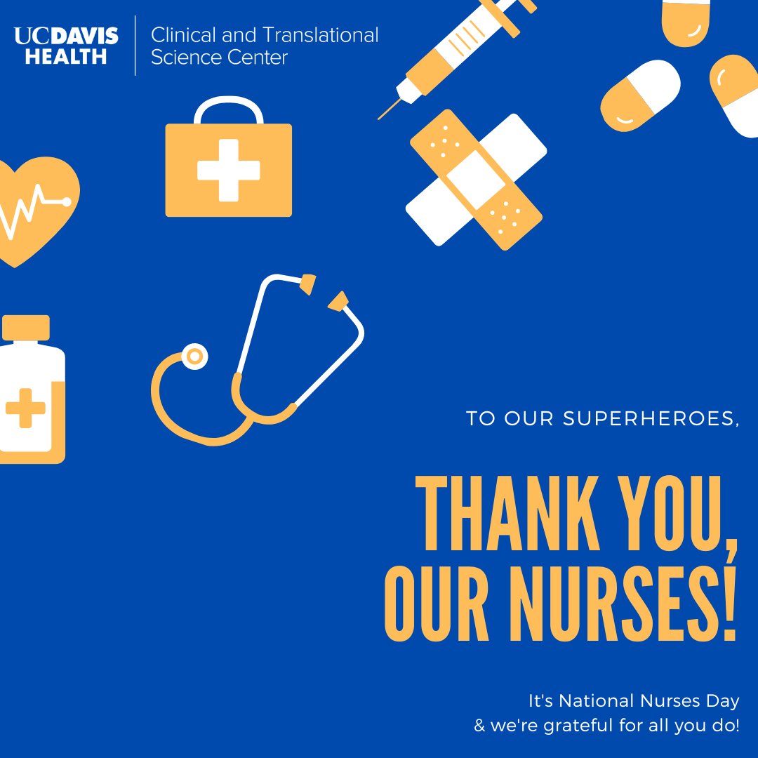 Wishing our UC Davis CTSC Clinical Research Center nurses an amazing week!  
Thank you for all you do, today and every day, that promotes clinical research here at @UCDavisHealth.
