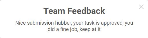 2/ I'm thrilled to share the wonderful feedback I received from the #PolygonHUB Validation Team: 'Nice submission hubber, your task is approved, you did a fine job, keep at it.' This earned me 200 Points.
#SocialMining
@TheDAOLabs
@0xPolygon