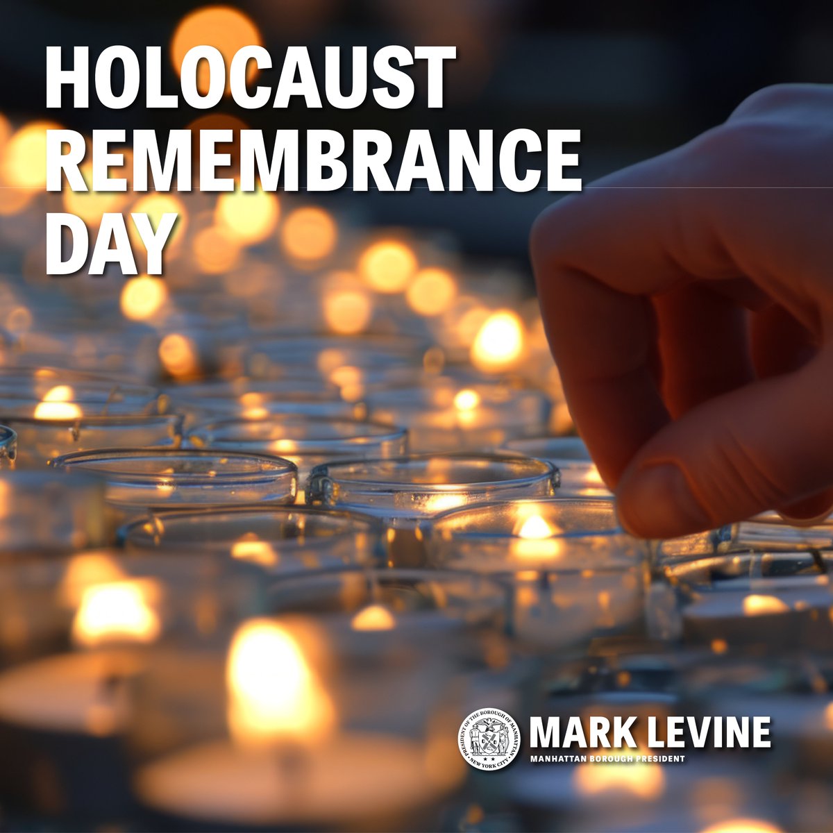 Today the Manhattan Borough President's Office recognizes Holocaust Remembrance Day. We remember the horrors of the Holocaust, the continued resilience of Jewish communities, and our promise to bring an end to antisemitism. #YomHaShoah #HolocaustRemembranceDay