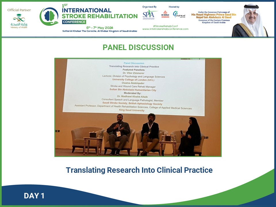 Day 1 of the 1st International #stroke  #rehabilitation  Conference concluded with an engaging and dynamic 'Panel Discussion | Translating Research into #ClinicalPractice.'
#StrokeRehabConference #StrokeRehab2024 #RehabilitationInnovation #StrokeCare #NeuroRehab #PatientCare