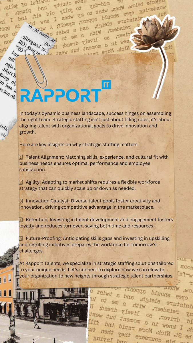 Rapporttalents's tweet image. @RapportITS 
#StrategicStaffing #TalentManagement #WorkforceDevelopment #Innovation #HR #futureofwork