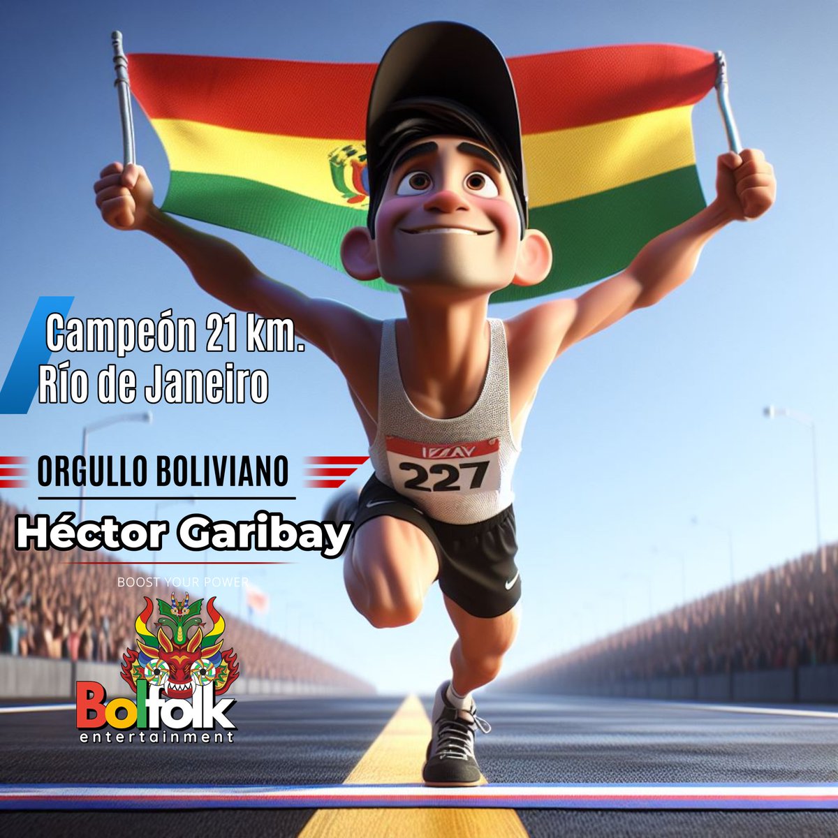 🏃🏽‍♂️ ¡Orgullo boliviano en lo más alto! 🇧🇴💪🏽
 El talentoso fondista Hector Garibay conquistó los 21 kilómetros de Río de Janeiro, destacándose con un tiempo impresionante de 1 hora, 3 minutos y 29 segundos en el 'Río City Half Marathon'.  #atletismoboliviano  #HéctorGaribay