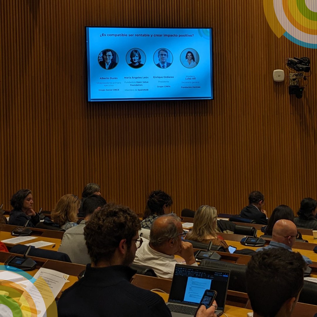 NESI (@nesiforum) on Twitter photo ¿Es compatible ser rentable y crear impacto positivo? 🤔Importante pregunta sobre la que dialogan
María Ángeles León de <a href="/OpenValueFound/">Open Value Foundation</a> y <a href="/SpainNAB/">SpainNAB</a>, Alberto Durán de <a href="/GrupoSocialONCE/">Grupo Social ONCE</a> y
Enrique Ordieles, de grupo <a href="/CinfaSalud/">Cinfa Salud</a>. Debate moderado por Luisa Alli de <a href="/FundacionHermes/">Fundación Hermes</a> ¿Es compatible ser rentable y crear impacto positivo? 🤔Importante pregunta sobre la que dialogan
María Ángeles León de <a href="/OpenValueFound/">Open Value Foundation</a> y <a href="/SpainNAB/">SpainNAB</a>, Alberto Durán de <a href="/GrupoSocialONCE/">Grupo Social ONCE</a> y
Enrique Ordieles, de grupo <a href="/CinfaSalud/">Cinfa Salud</a>. Debate moderado por Luisa Alli de <a href="/FundacionHermes/">Fundación Hermes</a>