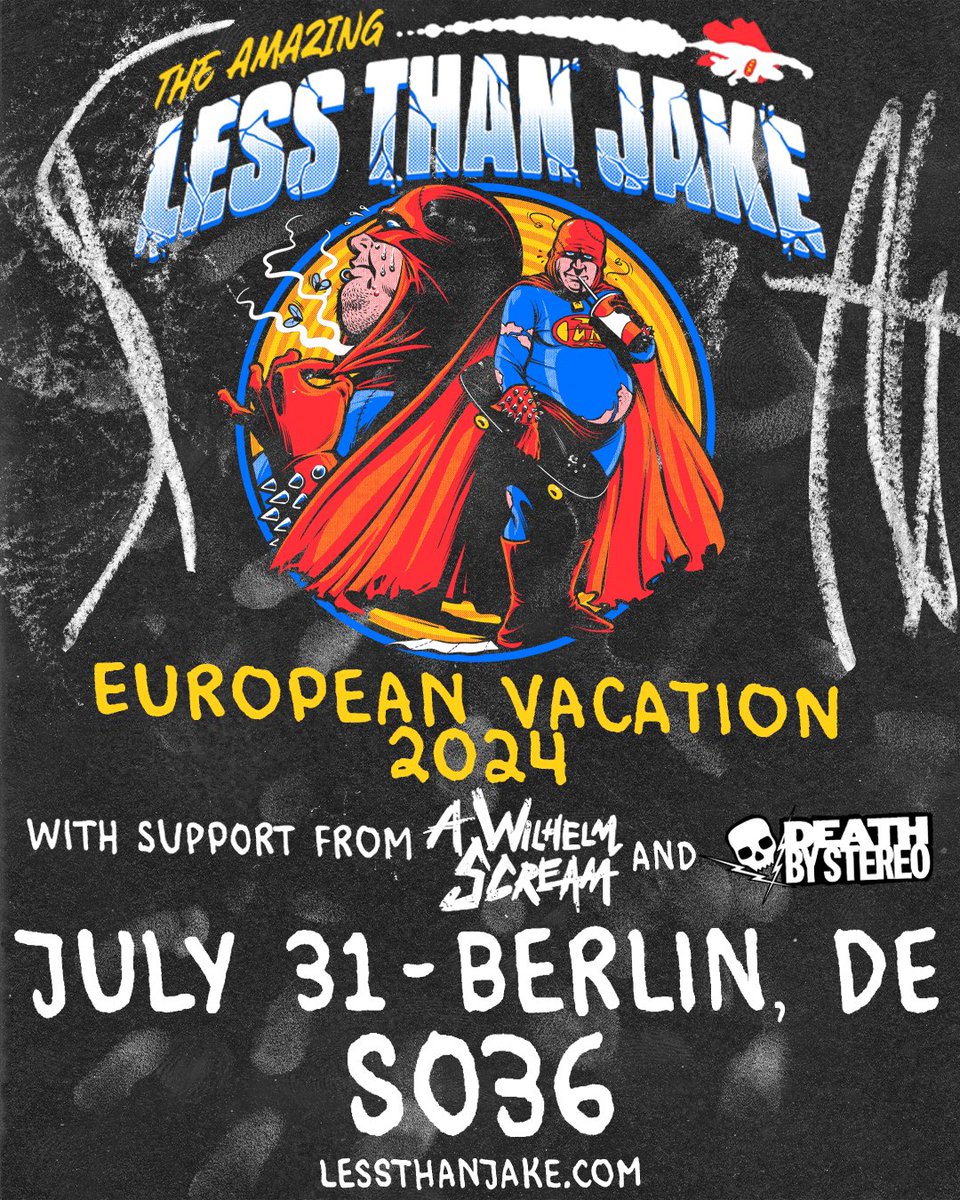 BERLIN! We are kicking off our European Summer Vacation with you at @so36berlin with our boys in @AWILHELMSCREAM and @skullandbolts Let’s start our tour off in style! Come and party with us. tiny.cc/LTJberlin