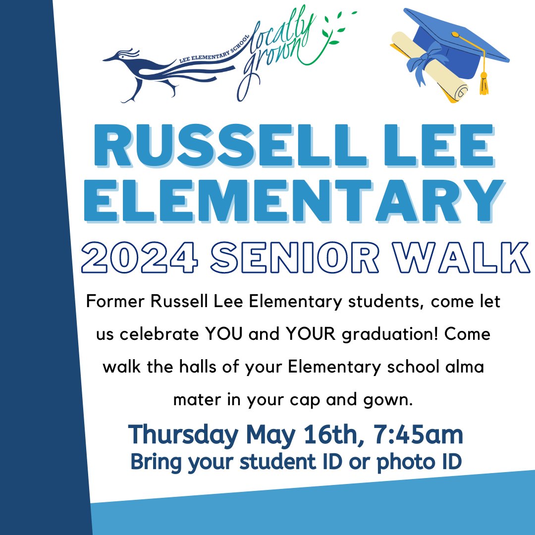 ATTN: Class of 2024: Come join us on Thursday May 16th at Russell Lee Elementary for us to celebrate your accomplishments! @AustinISD