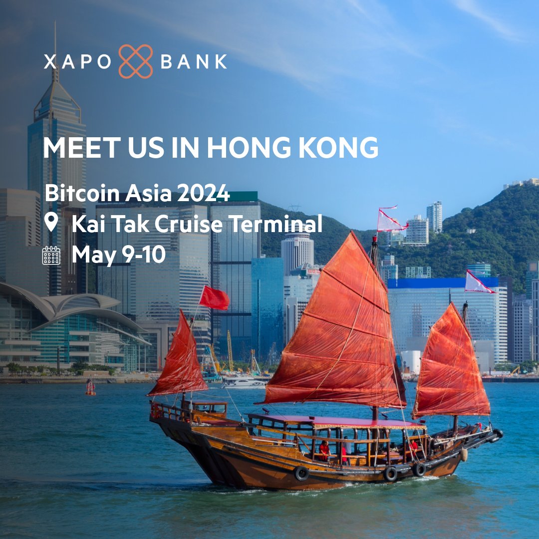 🇭🇰 Catch the #XapoBank team at #BitcoinAsia in Hong Kong, May 9-10, and get the latest on #Bitcoin and #cryptocurrencies. See you there! 👋

📍 Kai Tak Cruise Terminal, #HongKong
🗓️ May 9-10 

More info: b.tc/conference/asia

<a href="/BitcoinConfAsia/">BitcoinConfAsia</a>