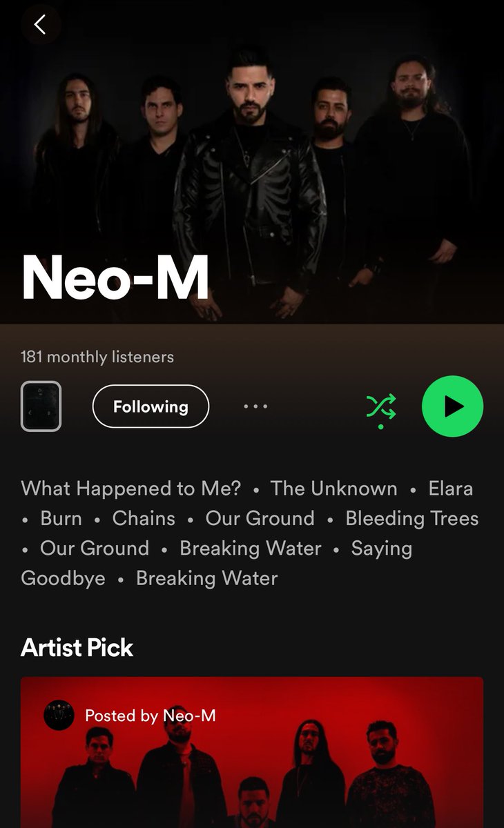 Hello there!
Just wanted to share that my band “Neo-M” has released our new record “The Unknown”. We had a great time putting this together and if any of you want to give it a listen go ahead!

neomband.com
Linktr.ee/NeoMband

#NeoMband #TheUnknown