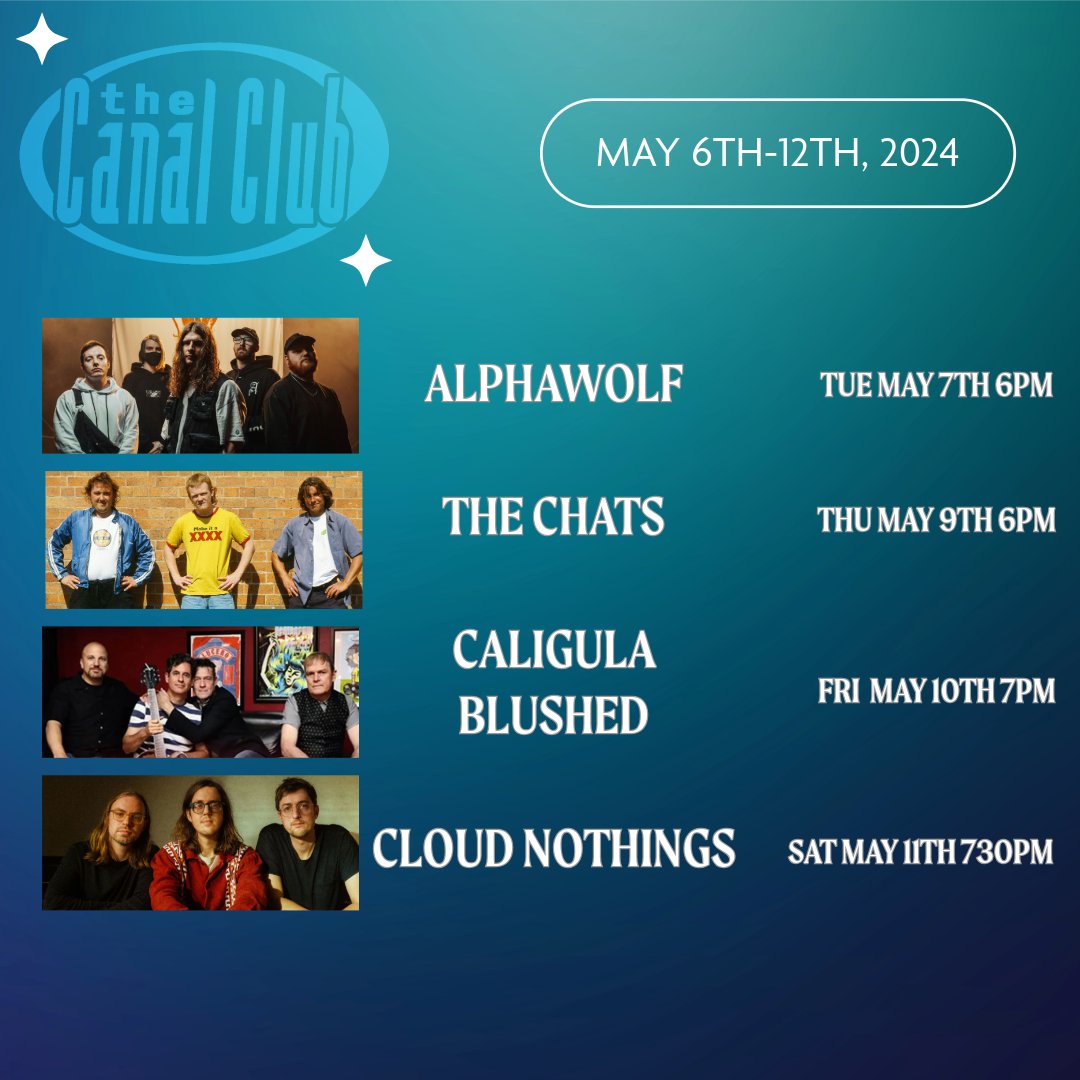 This week at @TheCanalClub ! TICKETS: bit.ly/3QvMXql