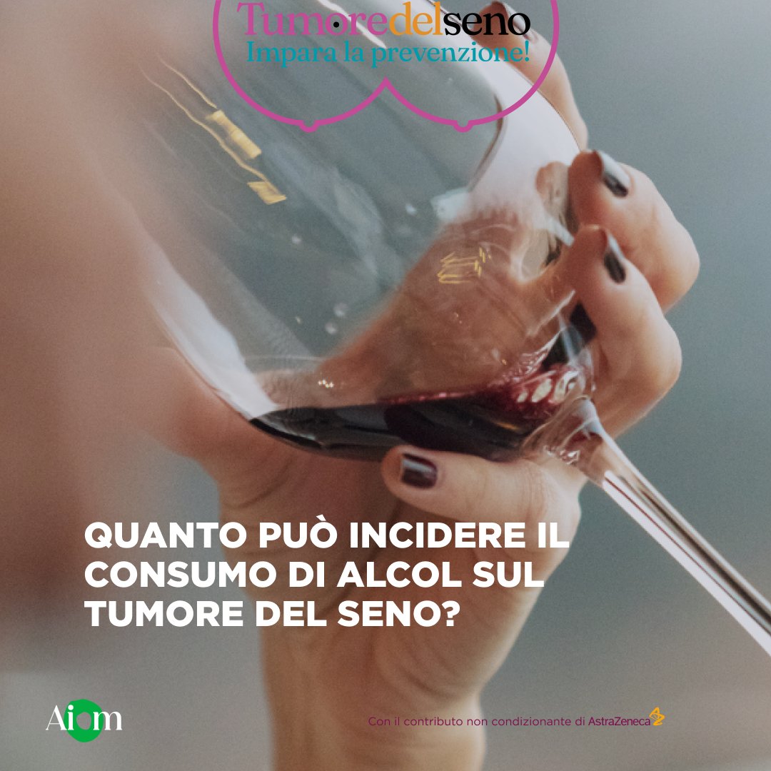 La quota di #tumori attribuibili al consumo di alcol in Italia è stata stimata da vari studi, con percentuali che variano tra il 4,2% e l’8,5%. Vi sono numerose pubblicazioni scientifiche che hanno evidenziato il collegamento con la neoplasia mammaria. Fonte: I Numeri del Cancro