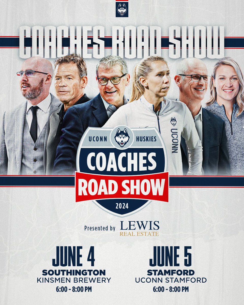Our Coaches Road Show is back this summer! Register now ⤵️ UConnHuski.es/CoachesRoadShow
