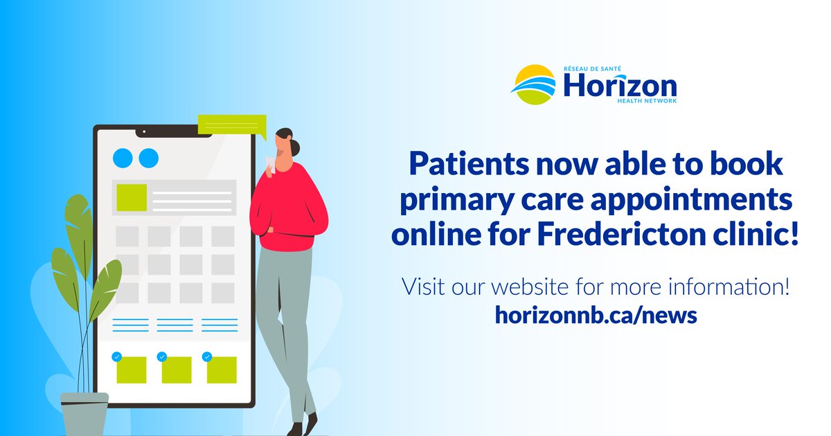 A new partnership is making it easier for people living in #Fredericton and #SaintJohn to book appointments at two of our clinics, improving the experience for those seeking care and increasing access. horizonnb.ca/news-releases/…