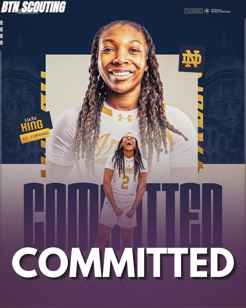 BREAKING: Pitt transfer Liatu King (@liatuking) has committed to Niele Ivey and Notre Dame coaching staff, sources tells @BTNScouting 

The 6-0 Forward averaged 18.7 pts & 10.3 rebs last season as a Senior. Originally from Washington, D.C. Nice pick up for the Irish! 

#WBB |…