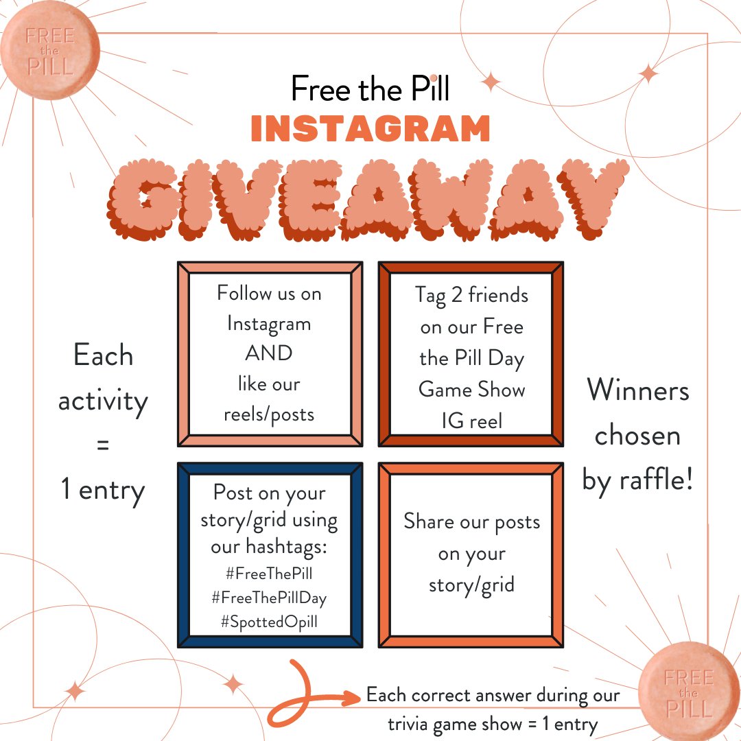 DYK? #FreeThePill Day is THIS WEEK! Make sure you head over to @ free_the_pill on Instagram and give us a follow so you can participate in our Free the Pill Day Game Show for a chance to win some exclusive swag + prizes 🥳💊

freethepill.org/events/free-th…
