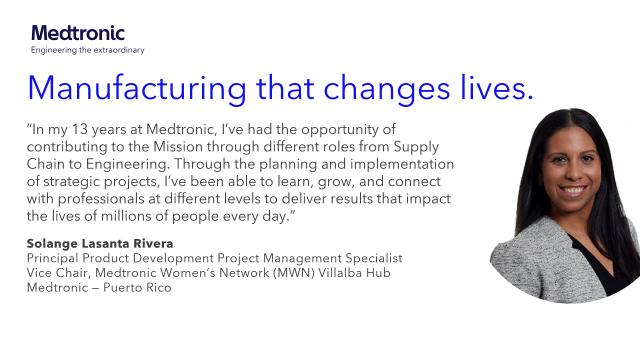 My manufacturing colleagues, including Solange, make me proud to work at Medtronic. Here, a life-changing career is yours to engineer. Join the team that power the extraordinary. #CareersThatChangeLives #MedtronicEmployee bit.ly/44rp6hf