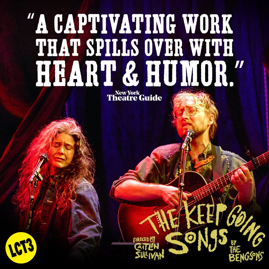 All tickets just $33 to see The Bengsons in 'a captivating work that spills over with heart and humor!' (New York Theatre Guide)

THE KEEP GOING SONGS is now playing through May 26 only!
All tickets just $33 at LCT.org

📸: Jeremy Daniel
#KeepGoingSongs