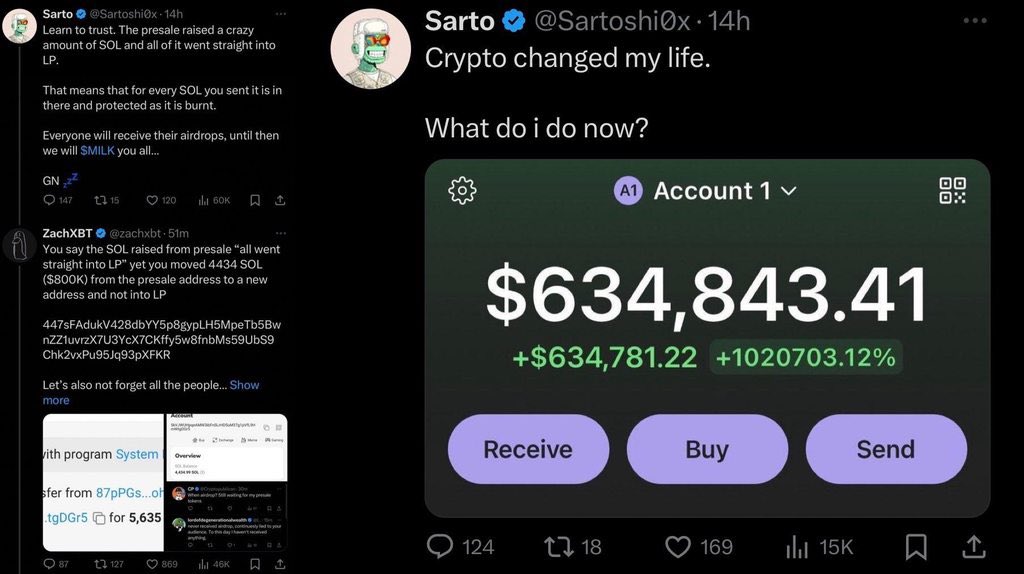 This guy rugged 4000 SOL a few weeks ago

Now he’s back on twitter flexing the money he stole…

Thoughts?