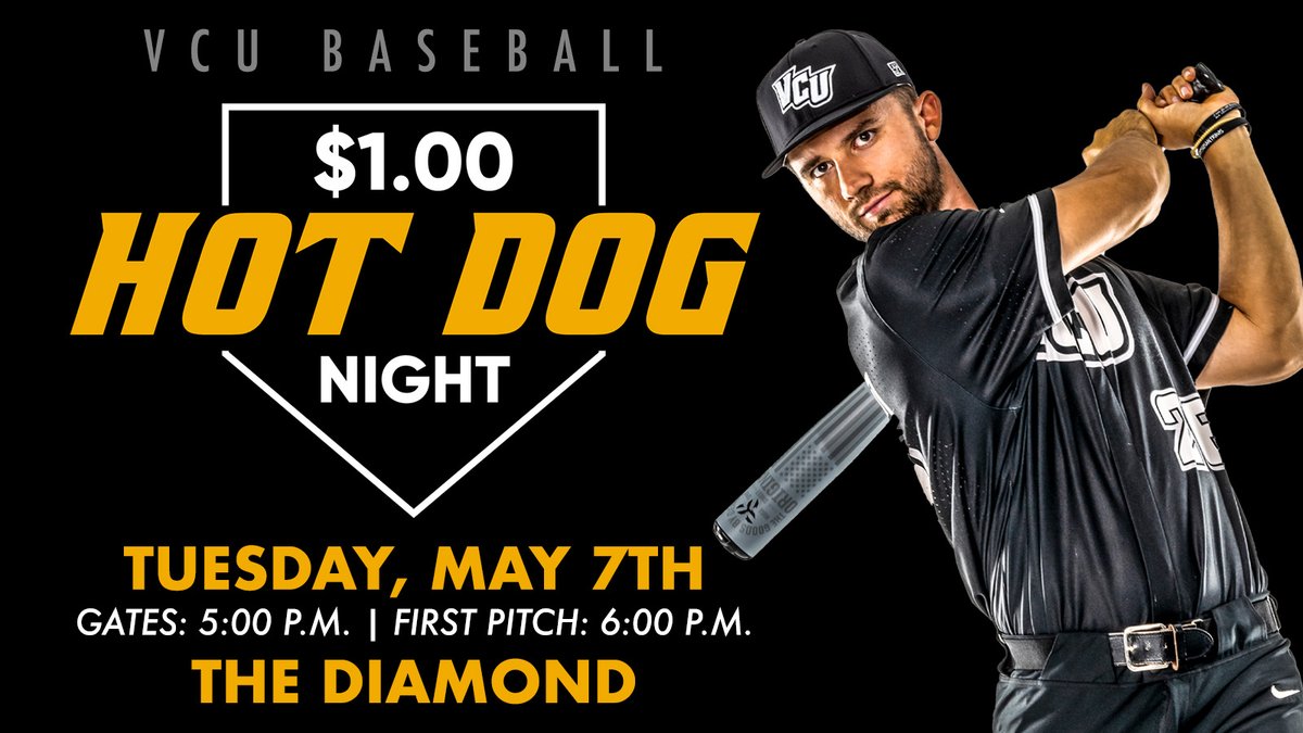 🌭 Best night of the year 🌭 🎟️ Available for purchase at VCUAthletics.com or at the box office on gameday! #LetsGoVCU | @VCUBaseball
