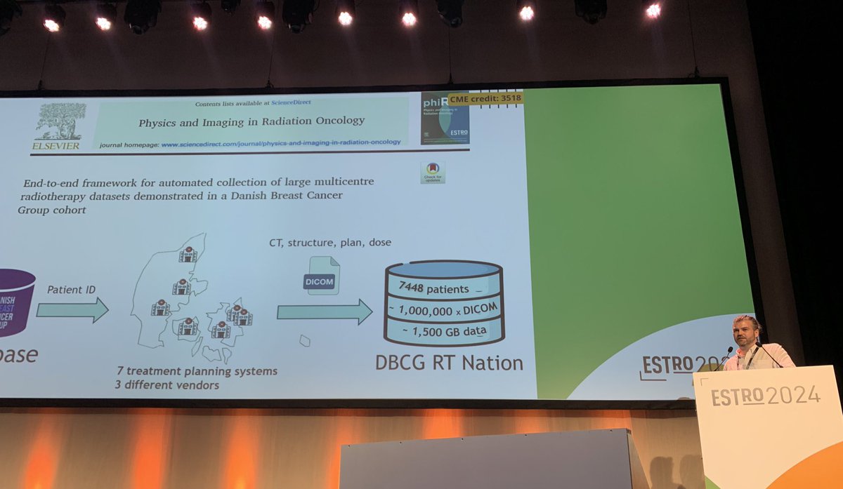 Lasse Refsgaard was invited by ESTRO to present his impressive data from RT nation: Are guidelines followed in the real world? #ESTRO2024 #dbcg