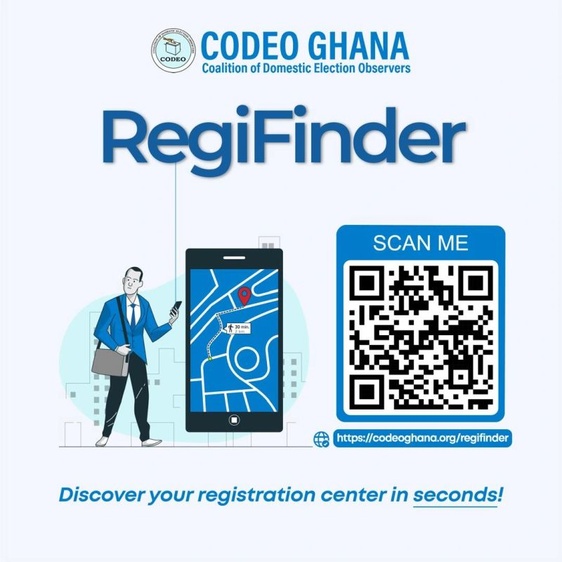 Having trouble locating your registration center, our #RegiFinder tool is here to help! Simply click on the link below to locate the nearest registration center in your district. #GhanaElections #registertovote2024 codeoghana.org/regifinder/