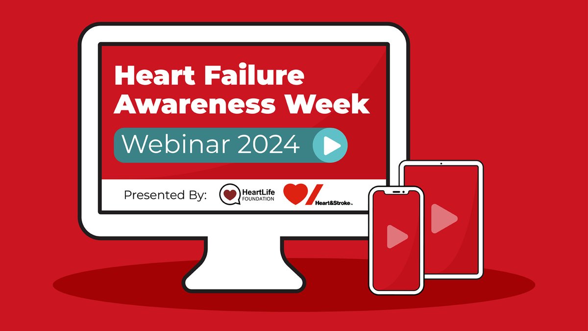 Don't forget to join us tomorrow for our webinar on heart failure awareness presented by @HeartLifeCanada and @HeartandStroke! Register now to secure your spot. bit.ly/may7
