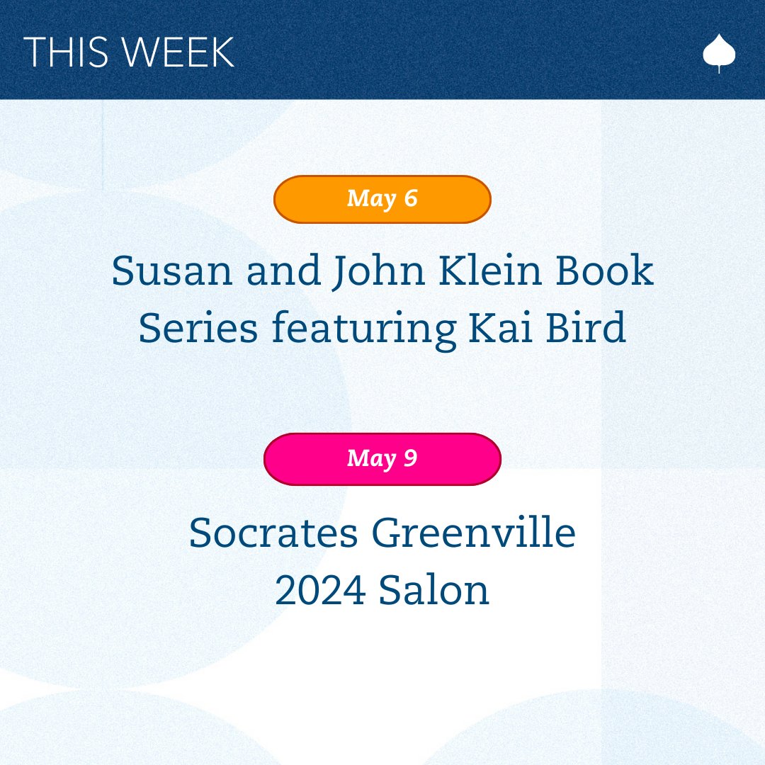 “Now I am become Death, the destroyer of worlds.” Join us this week for a discussion with 'American Prometheus' author @Kaibird123, or find us in Greenville, SC for our Socrates salon. Learn more and register: aspeninstitute.org/events
