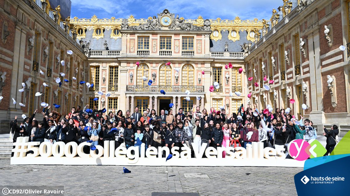 @LeandriNathalie était au Château de Versailles pour la journée des 5000 collégiens à Versailles. Une occasion unique pour les collégiens altoséquanais de découvrir le château et participer à 9 disciplines artistiques et sportives. #DépartementSportif #DépartementCulturel