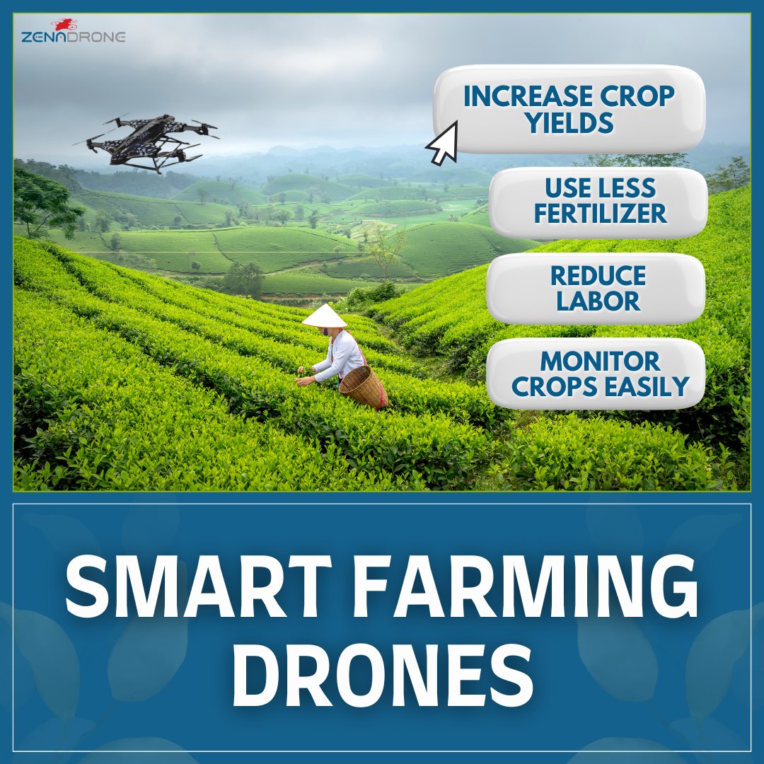 Embrace the power of #SmartFarmingDrones today and experience a more efficient, sustainable, and profitable harvest season! 🌾💡

Discover the potential of #SmartFarmingDrones here: bit.ly/3EmwLC8 
#SmartFarming #PrecisionAg #FutureOfAgriculture
