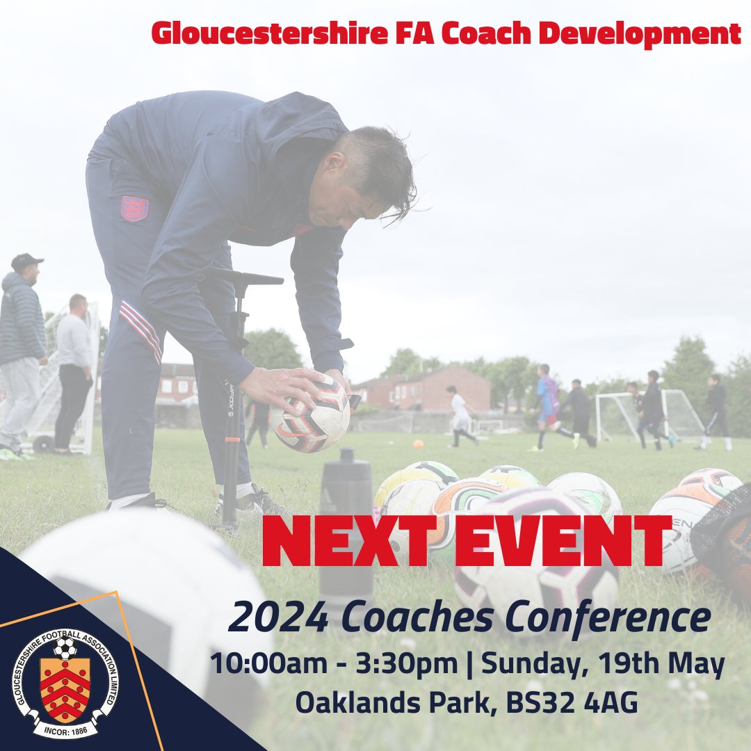 Have you signed up for our Coaches Conference yet? 🤔

It's a great opportunity to network and learn from our experienced coach developers 👇
bit.ly/CoachConferenc…

#GlosFA