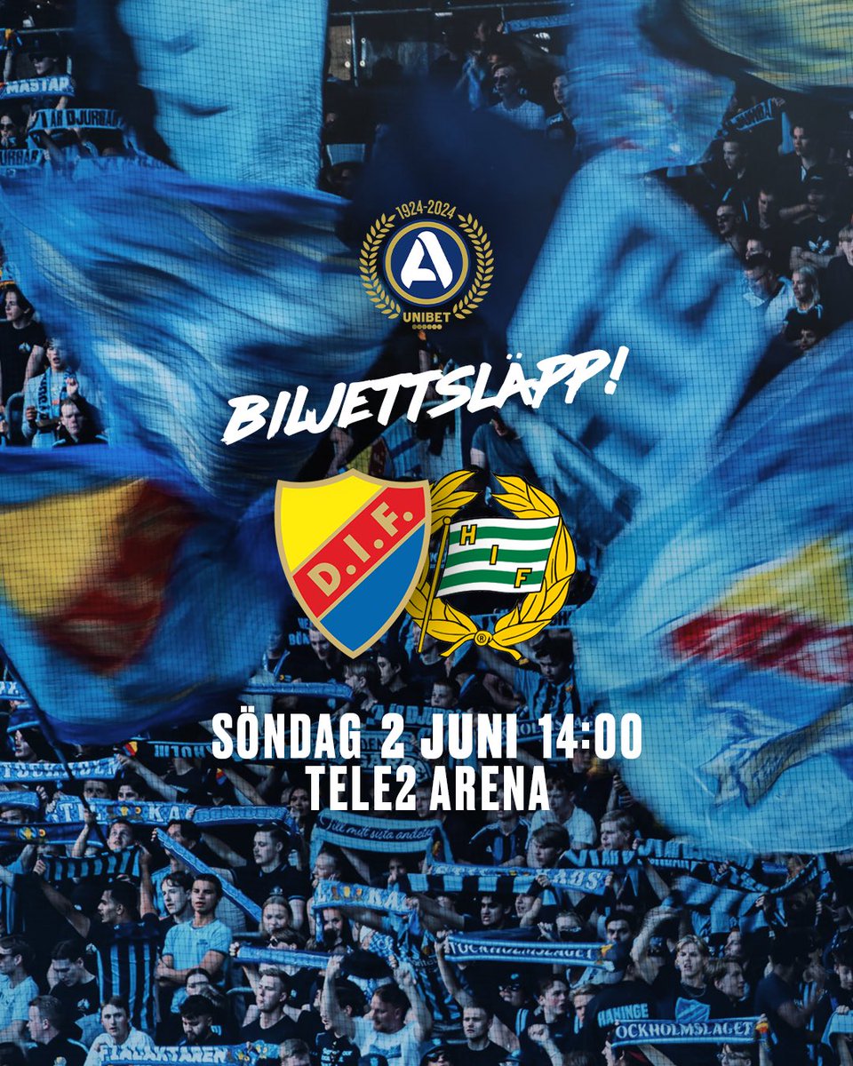 Årets första hemmaderby närmar sig! Just nu pågår medlemsförtur och allmänt släpp sker måndag 13 maj 14:00 🎟️ Läs mer om förturen och bli medlem på DIF.se