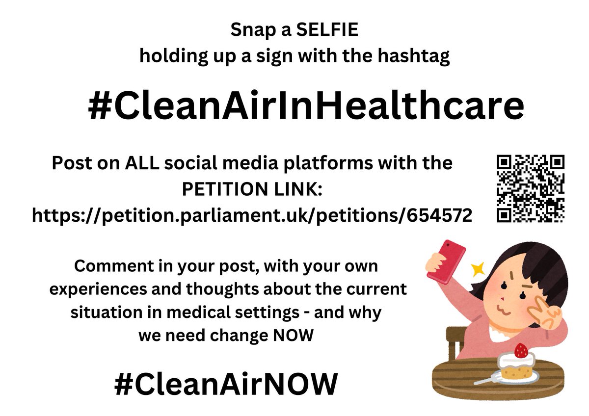 Who's joining our #selfie campaign kicking off tomorrow? You can help to get people talking about #CleanAirInHealthcare Please take part in this #selfie campaign ▶️Post your photos & tag friends to take part ▶️Tag MPs to make them listen ▶️Tag celebrities & ask them to support