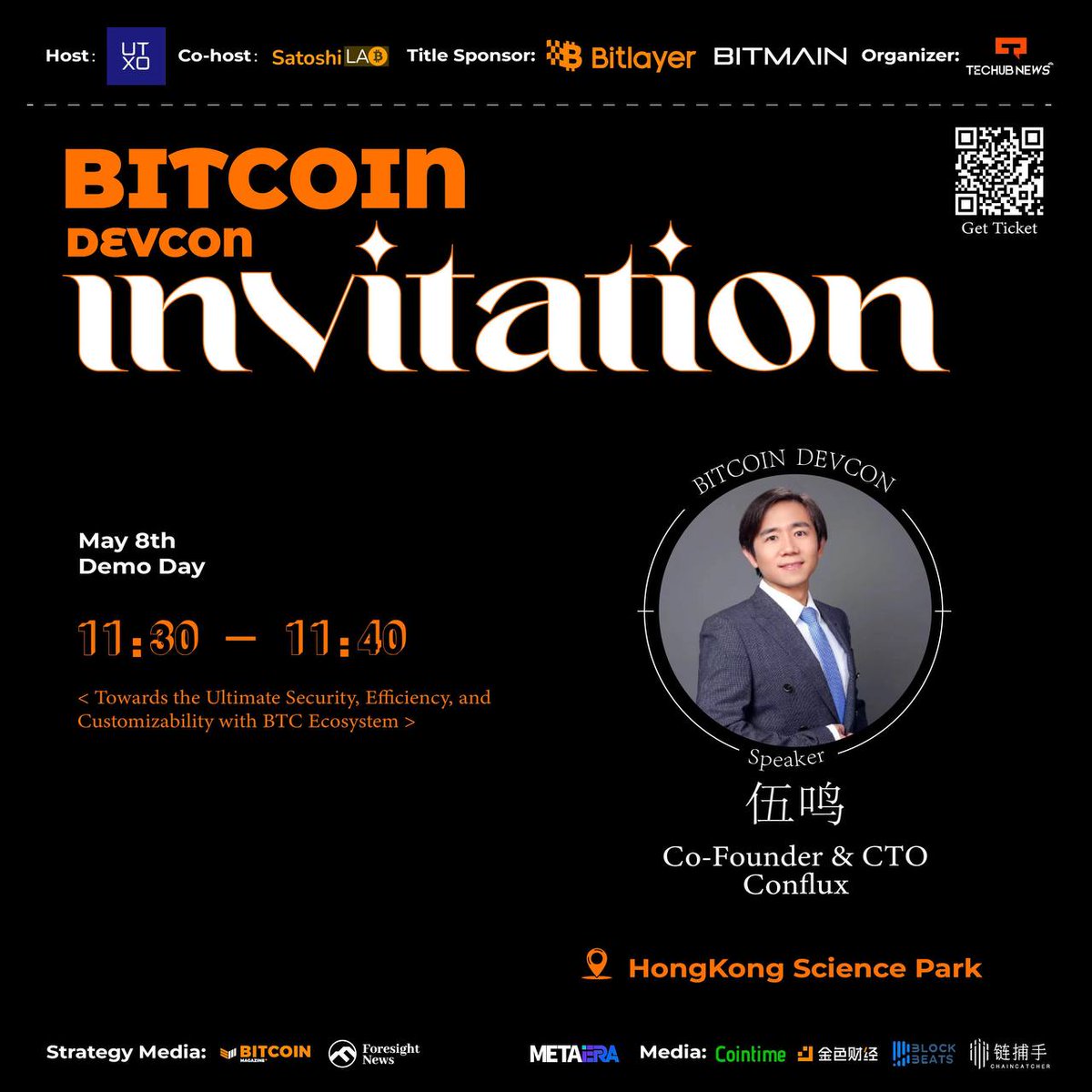 📣 Our co-founder and CTO @spark_ren will be speaking on the future of the BTC ecosystem at @bitcoindevcon #BitcoinDevcon Demo Day! 🔹 Join us on May 8th for an in-depth discussion. Don't miss out! More info and registration: bitcoindevcon.com