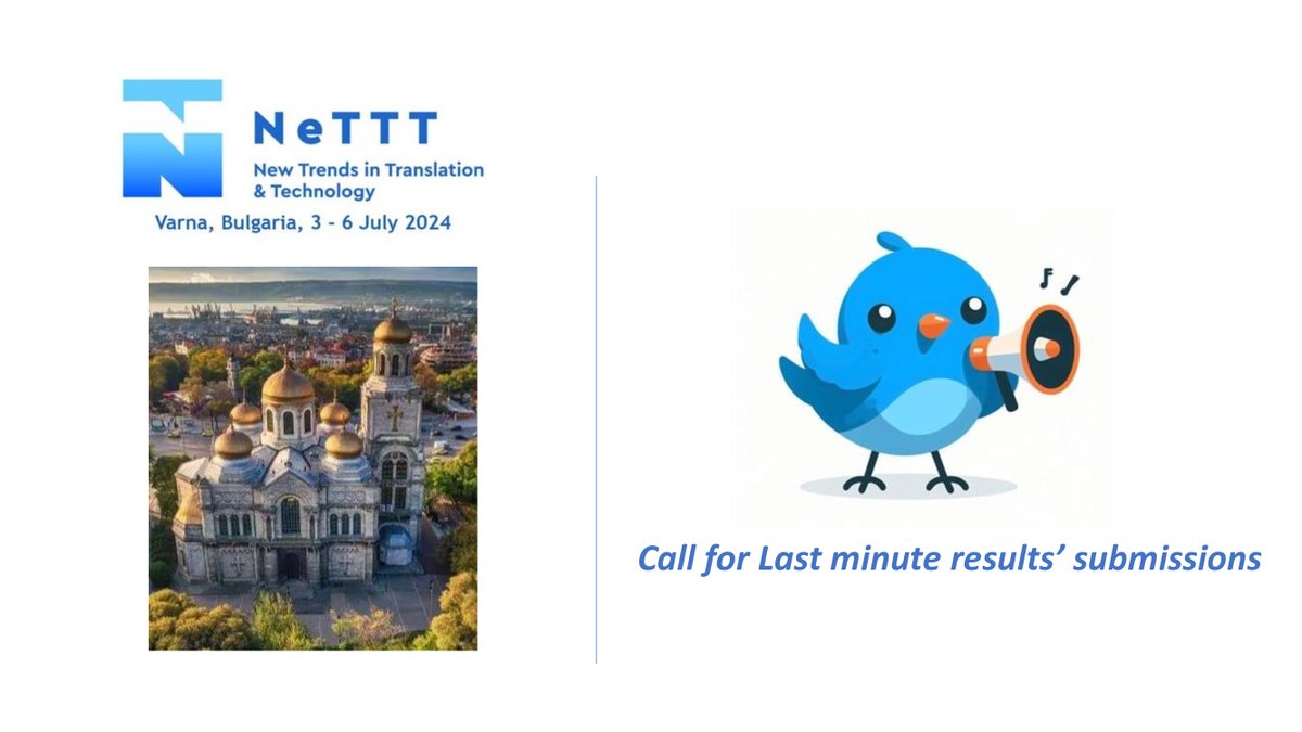 Have you got any last-minute results but missed the @NeTTTconference deadline? Don't worry. We have you covered with the ‘Last minute results’ submissions. 
Find out more - linkedin.com/feed/update/ur… 
#nettt2024 #NLProc