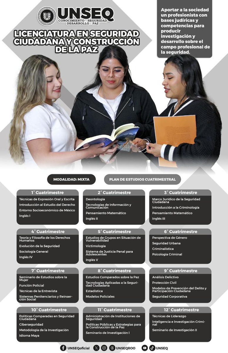 Se hace la cordial invitación a todas las Personas Servidoras Públicas de la #SSC de #QuintanaRoo, así como los invitados de la administración Pública Federal, Estatal y Municipal a formar parte de nuestra modalidad mixta en #Chetumal.

Inf: 🔗 acortar.link/gDmvgI