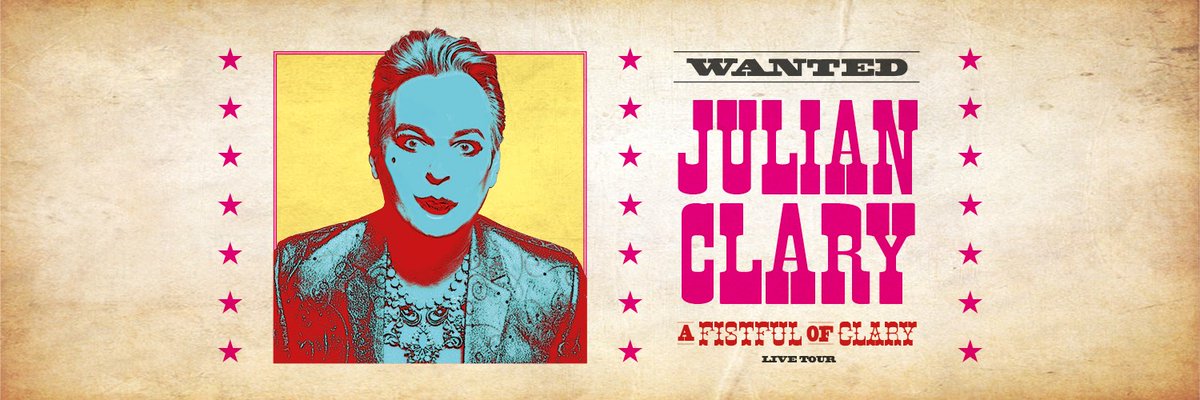 Renowned national trinket, @JulianClary fixes up their saddle once again for a UK tour. Now arriving in #Glasgow, Julian Clary: Fistful of Clary will be at the @GlasgowPavilion this Sunday to close the week. #Comedy